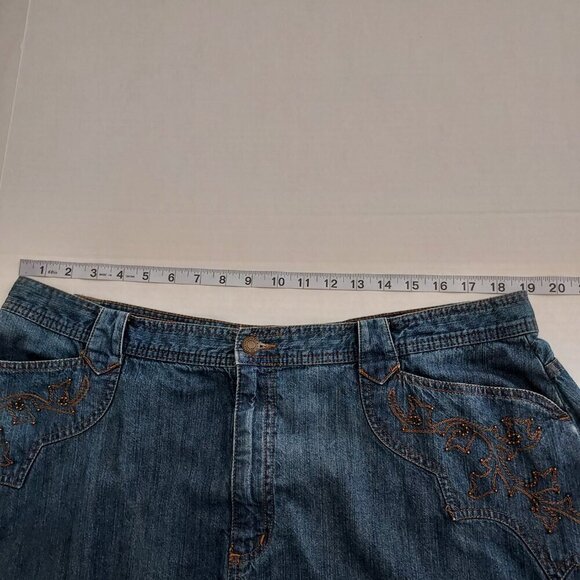 Ralph Lauren Embroidered Midi Skirt Size 18W - Picture 6 of 7